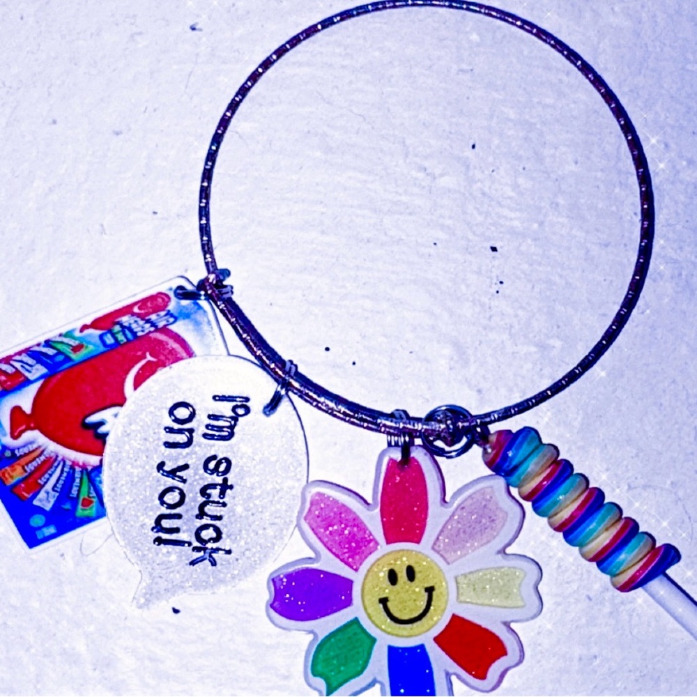 Apparel Candy Red and Pink Charm Bracelet